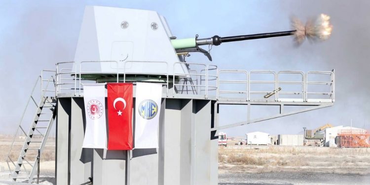 Milli deniz topunda liman ve deniz testi